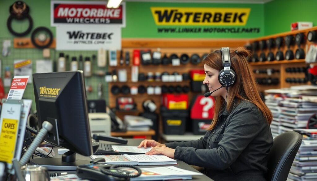 Customer service at Motorbike Wreckers Elizabeth answering inquiries