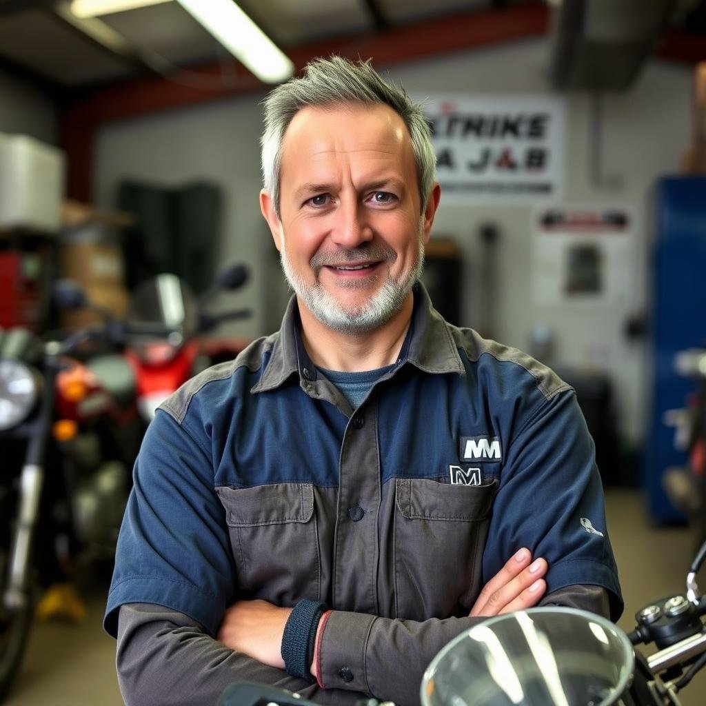 Experienced motorcycle technician at Motorbike Wreckers Elizabeth
