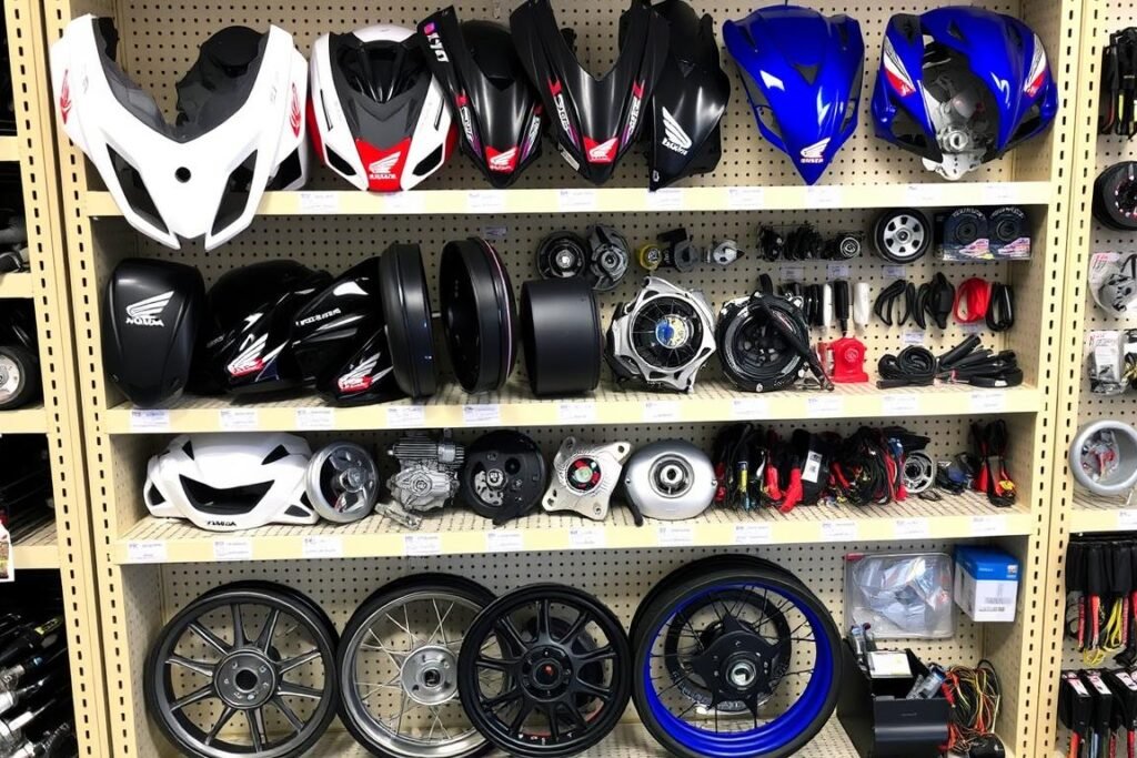 Honda CBR parts organized at Motorbike Wreckers Elizabeth
