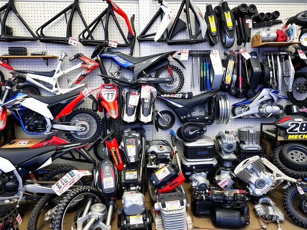 Off-road motorcycle parts at Christies Beach wrecker Off-road motorcycle parts at Christies Beach wrecker