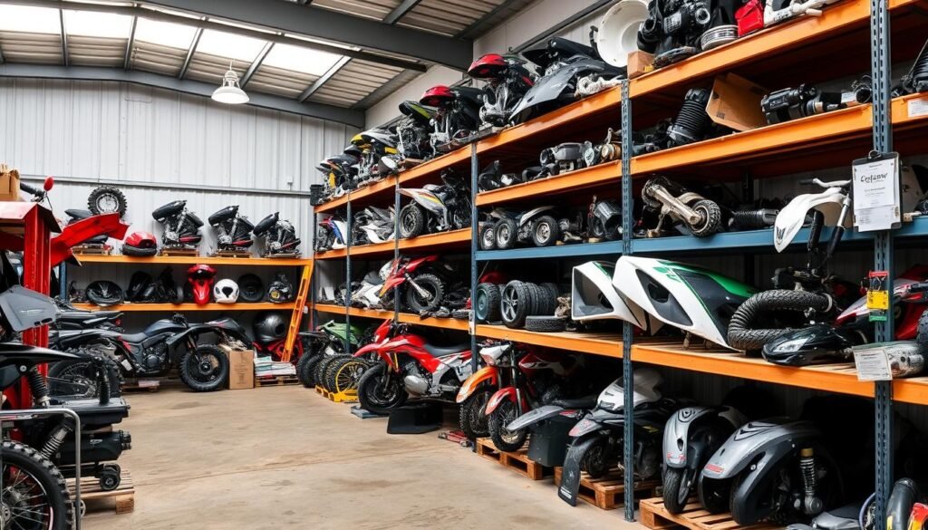 Off-road motorcycle parts inventory at Somerton Park wrecker Off-road motorcycle parts inventory at Somerton Park wrecker