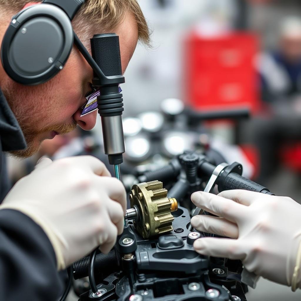 Quality inspection of motorcycle parts at Motorbike Wreckers Elizabeth